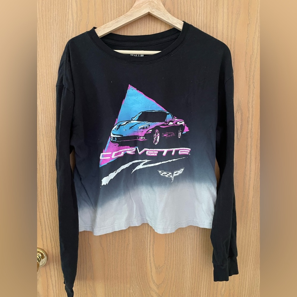 GM corvette cropped t-shirt